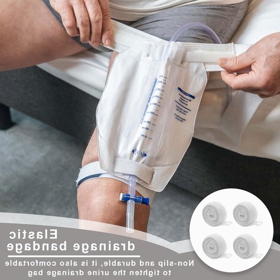 4 Stuks Verstelbare Beugels voor Urinezakken, Catheter Bevestiging, Comfortabele Draagoplossing voor Catheters en Legbags — afbeelding 3