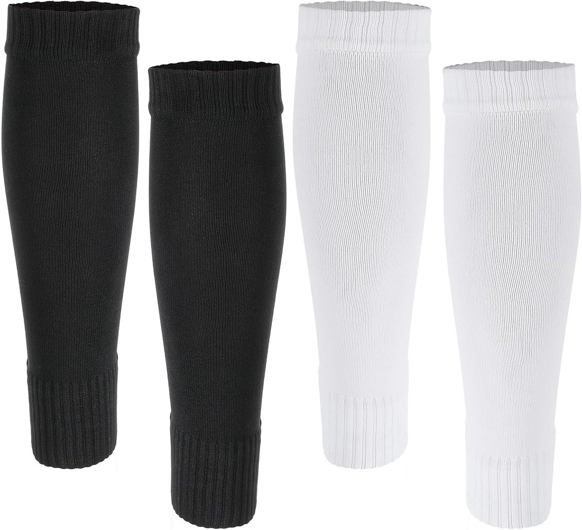 2 Paar Scheenbeschermers voor Voetbal, Ademend en Antislip, Geschikt voor Kinderen en Volwassenen, Beginners en Gevorderden