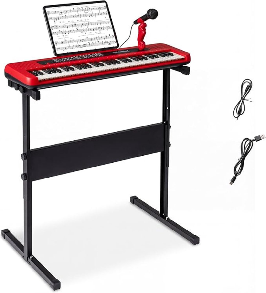 RWB® Digitale Piano - Piano - Elektrische Piano - Rood - 38cm x 60cm x 70cm
