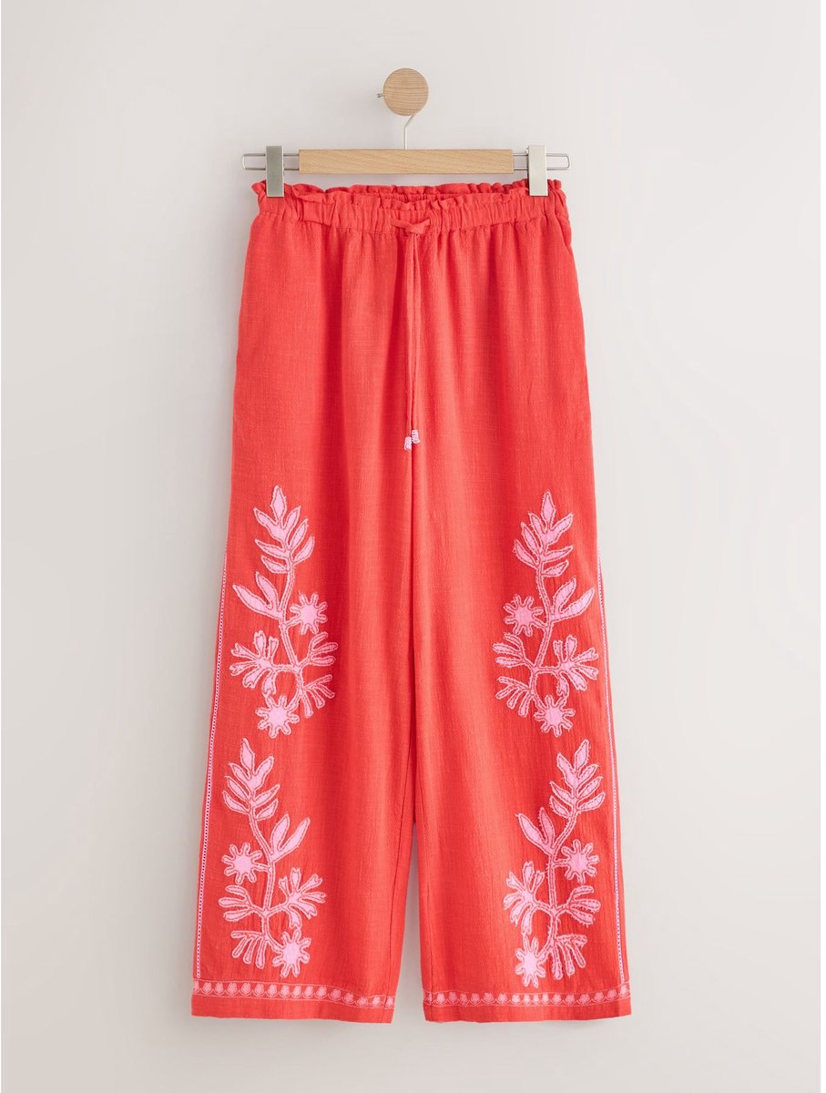 Next - Dames - Broek met wijde pijpen - Rood