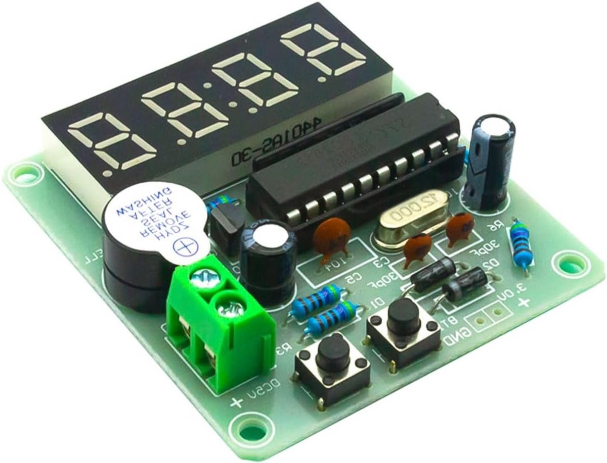DIY 4-Bit LED Klok Bouwset voor Solderen, Elektronica Oefeningen en Curriculum Training
