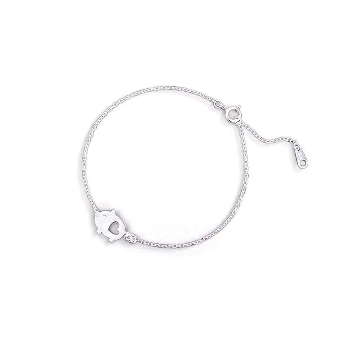 Dailygoody - Varkensarmband - Dierensieraden - Delicaat ontwerp - Hart charme armband - Verjaardagscadeaus voor meisjes - Perfect voor dierenliefhebbers