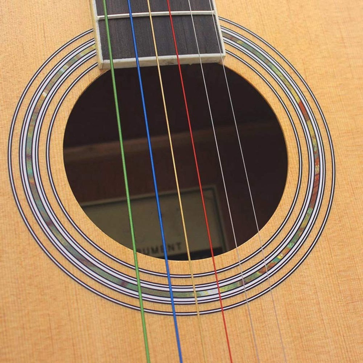 Store_8 - 6-delige Set voor Gitaarsnaren - Gekleurde Nylon en Gecoate Koperen Snaren - Klassiek en Kleurrijk - Geschikt voor Klassieke Gitaren - 3 ...