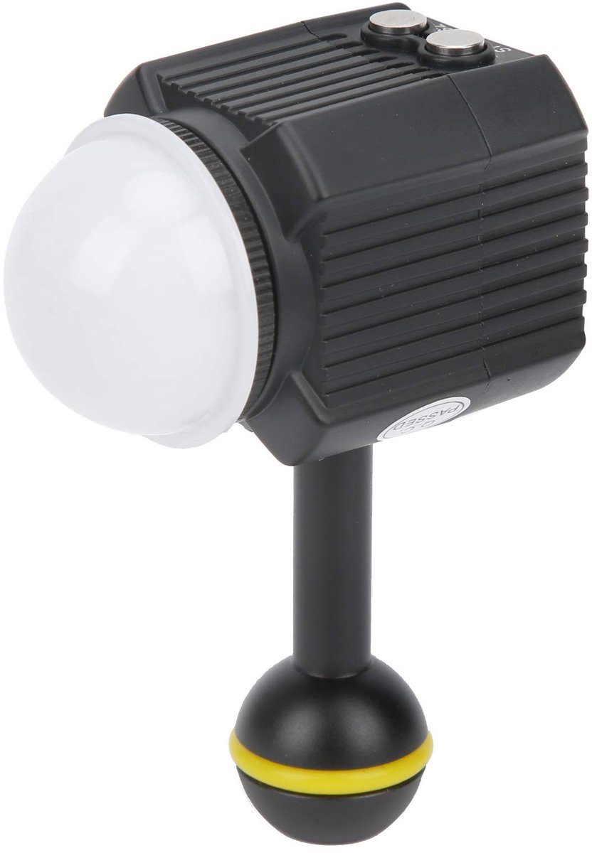 Dailygoody - Onderwatervideolicht - 60M Waterdicht - Perfect voor Duikfotografie - LED-videolicht - 7500K - Geschikt voor DSLR-camera - Compact ontwer