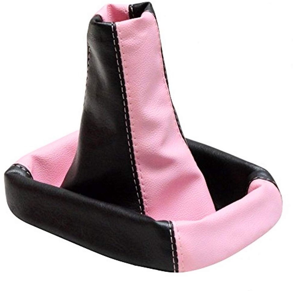 Dailygoody - Schakelzak Auto - Kunstleer - Roze en Zwart - Perfecte Pasvorm - Geschikt voor Seat Ibiza 3 - Onderdeelnummer 28DG0055B