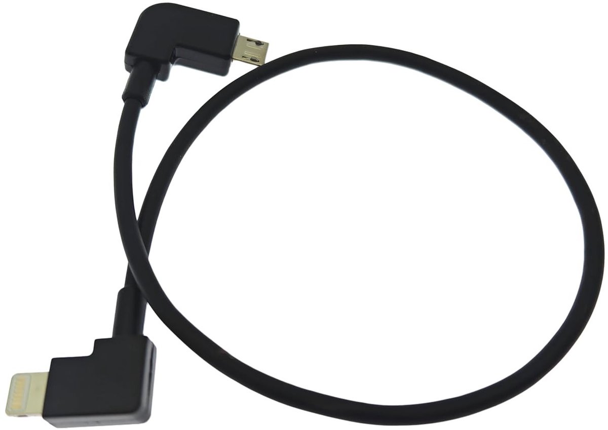 Micro USB-kabel voor DJI Mavic Mini afstandsbediening - 30 cm - Geschikt voor iOS iPad en smartphones, ideaal voor accessoires en verbindingen