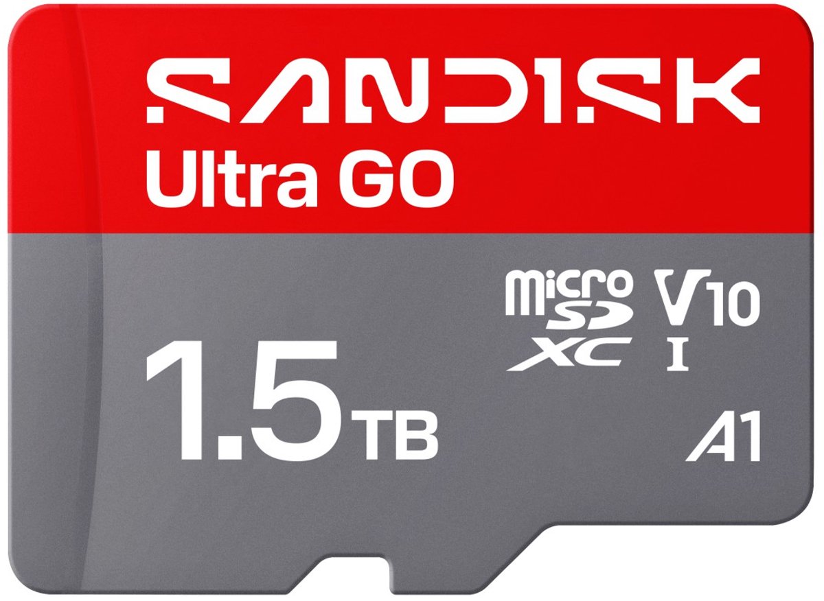 SanDisk microSDXC Ultra GO 1,5TB (UHS-I, V10, U1, C10, A1, R190 MB/s, Full Video HD