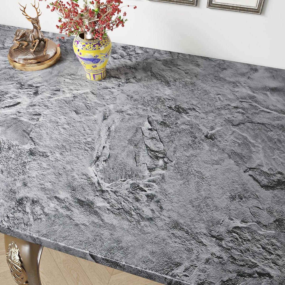 Zelfklevende Grijze Marmerfolie voor Keukenwerkbladen en Meubels - Marmerlook Behang, 40CM×2M, Duurzaam en Waterbestendig