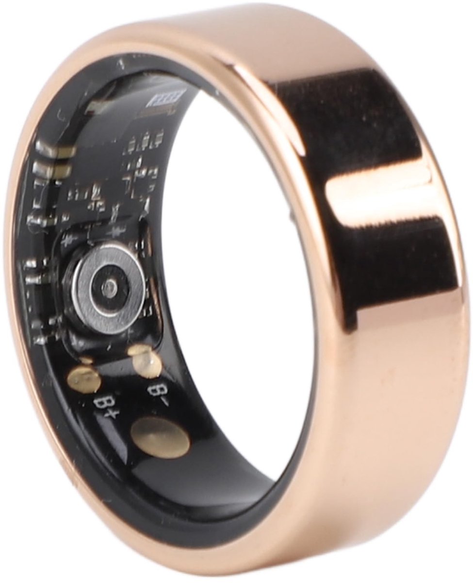 Dailygoody - Smart Ring - Health Tracker - Fitness Tracker met Stappenteller - Goud - Gezondheidsring - Compatibel met Android - Maat 11