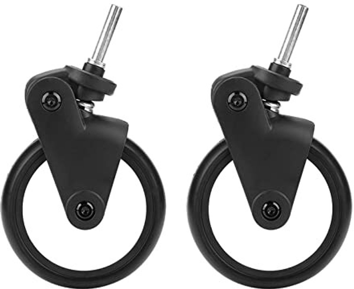 Dailygoody - Rubberen Wielen - Reservewielen voor Kinderwagen - 360 Graden Rotatie - 13 cm - Voorwielen - Universeel en Licht in Gebruik - Geschikt vo
