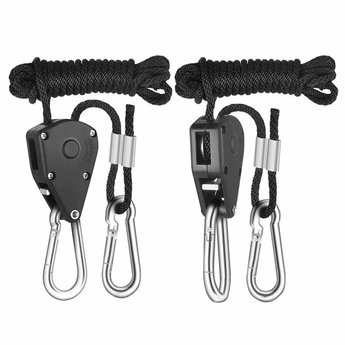 Dailygoody - Verstelbare Ratel Ophanghaken - Robuuste Riemklemmen - Draagkracht 68 kg - Grow-Light Ophangsystemen - Tenthaken - Geschikt voor Lampen