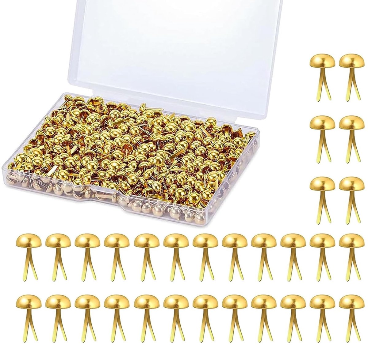 Dailygoody - Parijse mini-beugels - 500 stuks - Ideaal voor scrapbooking - Metaal - Creatief knutselen - Handwerk - Geschikt voor kinderen - Ronde clips