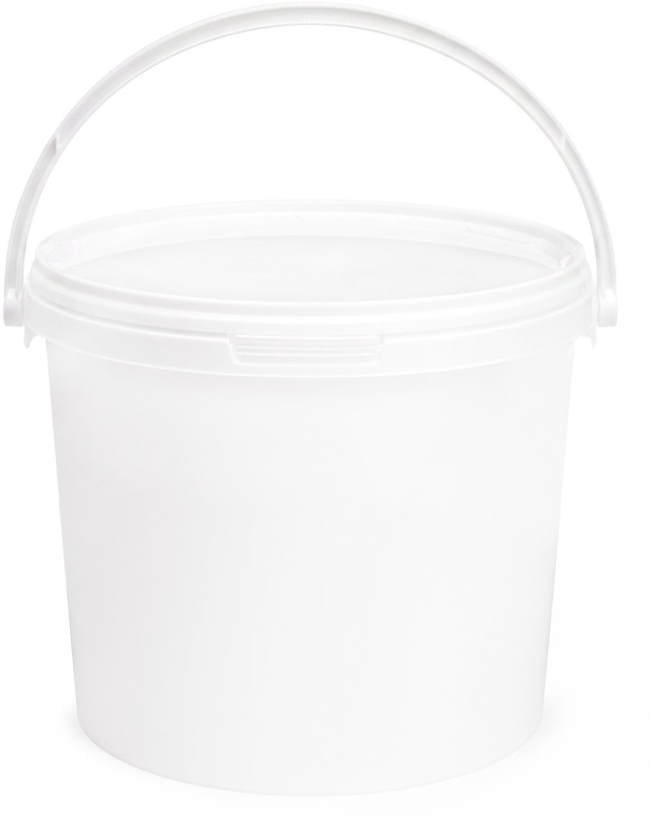 Garronda Emmer Met Deksel - Verpakkingsemmer - Emmertje - Rond – GD-PL-BIS-Whit