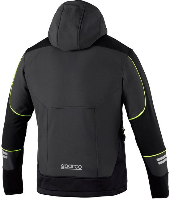 Sparco Tech York Softshell Jas - Zwart - Geel - XXXL van Sparco — afbeelding 3
