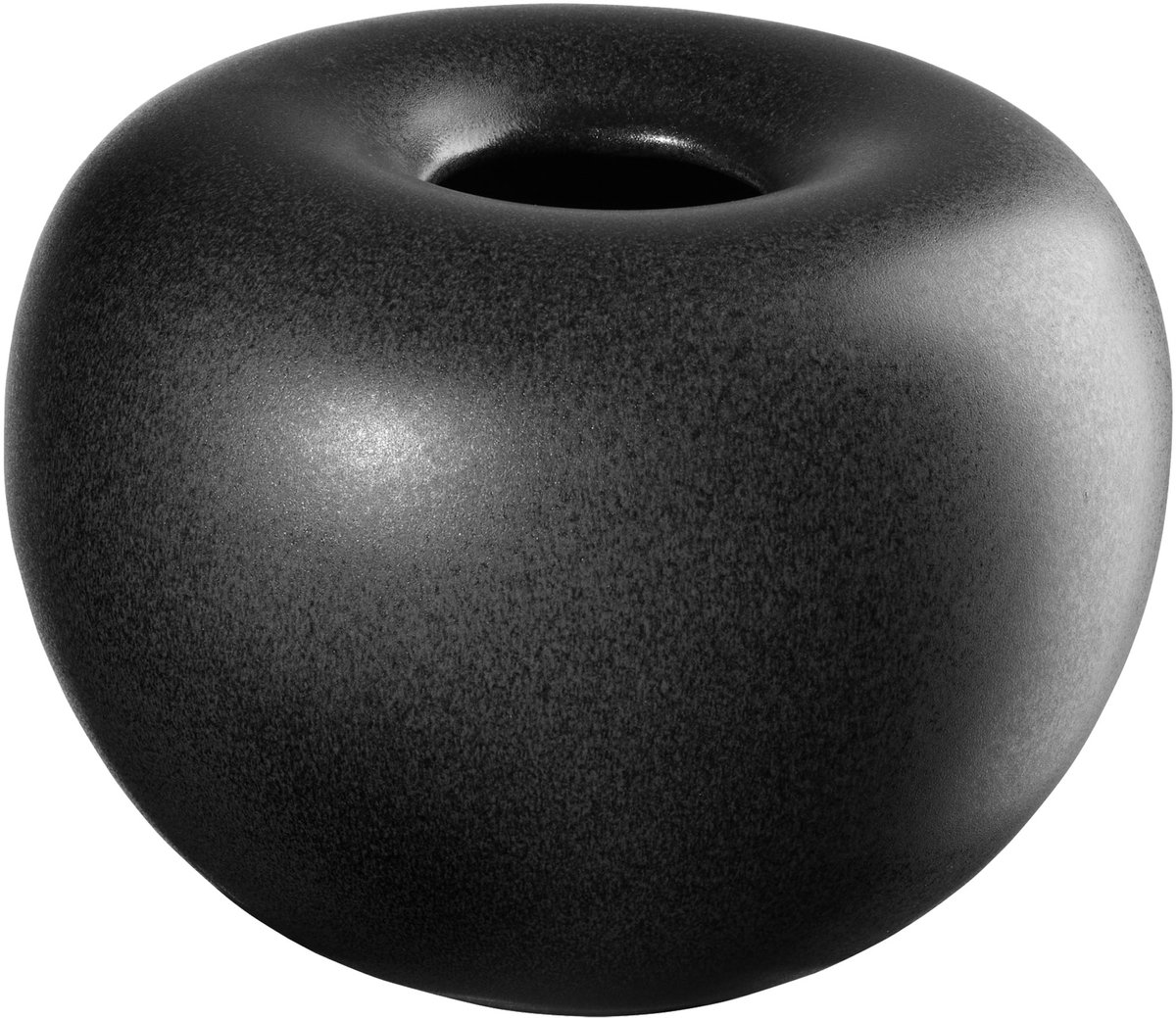 ASA Selection Vaas Black Iron, decoratieve vaas, bloemenvaas, steengoed, matzwart, 12 cm, 60001174