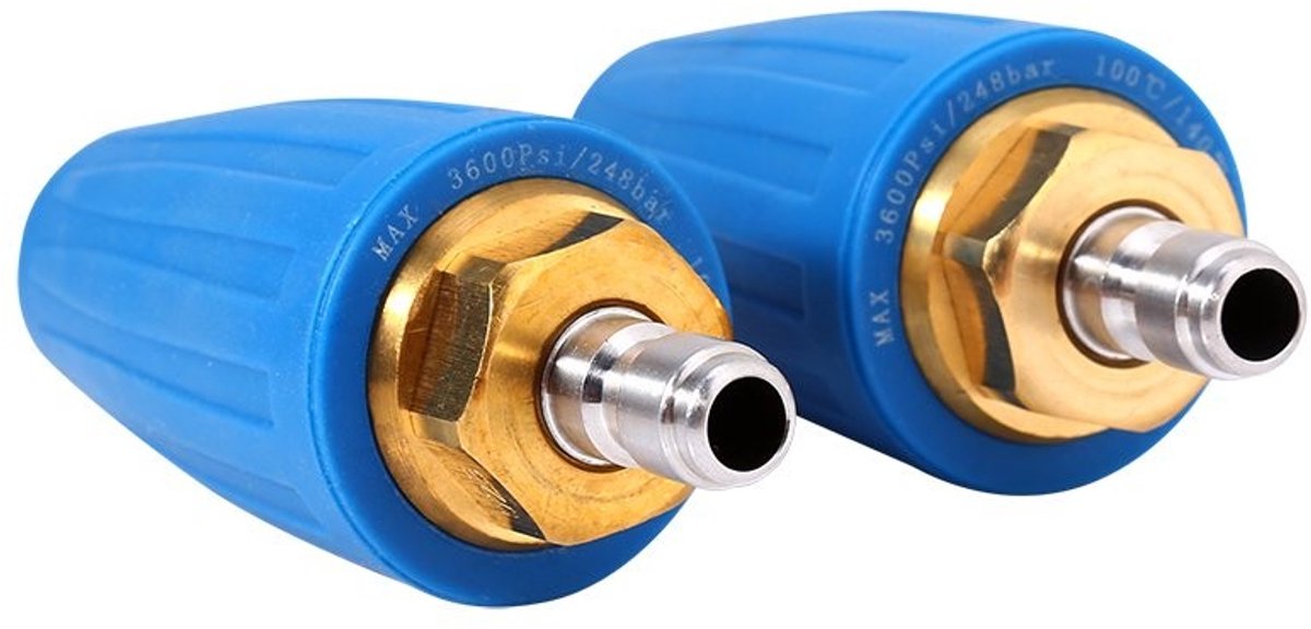 Dailygoody - Krachtige Roterende Mondstuk - Hogedrukreiniger Turbo-mondstuk - Slijtvaste 1/4 inch Aansluiting - 3600 - Ideaal voor Industriële Toepass