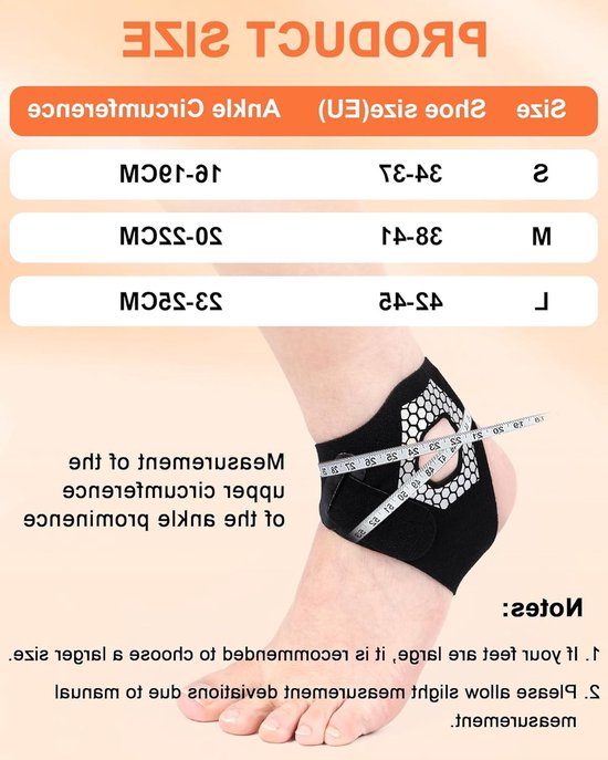 Ultra Dun Enkelsteun met Antislip - Verstelbare Bandage voor Enkels - Ademend Ondersteuning voor Sport, Hardlopen, Voetbal en Fitness - Geschikt voor Mannen en Vrouwen - Maat M — afbeelding 3