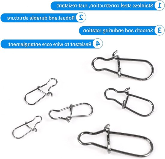 Vertebra Hengel Set met Karabijnhaak voor Snoek, Forel en Zander - 180 Stuks, Perfect voor Vissers — afbeelding 4