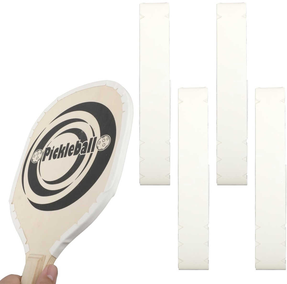 Pickleball Edge Tape - Beschermende randtape - Wit - Pickleball paddle bescherming - Ideaal voor pickleball spelers - 4 stuks