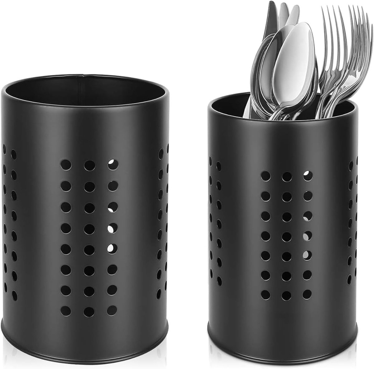 Dailygoody - Keukenaccessoires - Kooklepelhouder - 2 Stuks - Zwart - Keukenhulp - Handig voor organisatie - Perfect voor nieuw huis