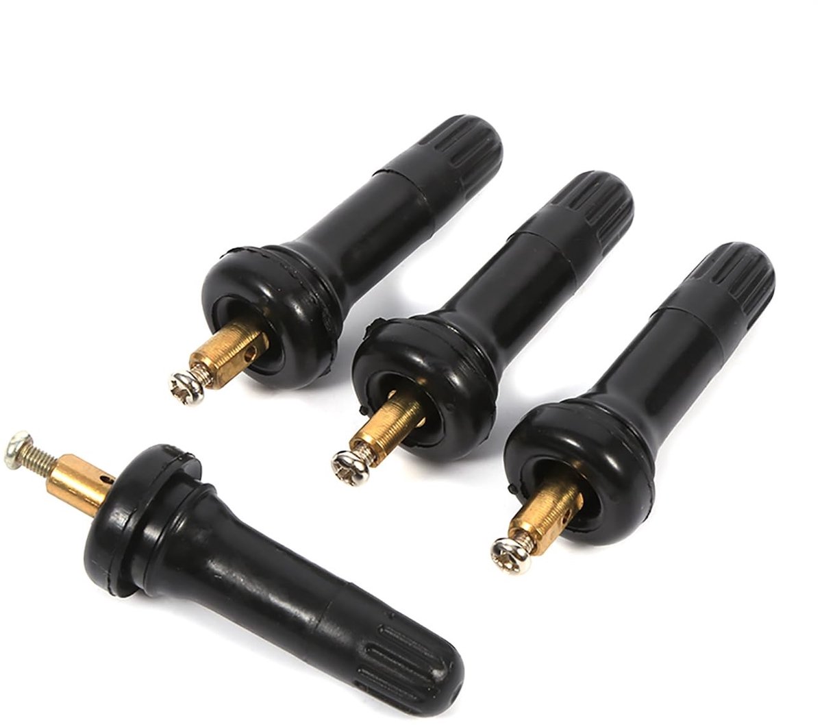 Dailygoody - Klik-in band klep steel - Bandenspanning sensor - 4 stuks - Anti-explosie - Vervanging - Geschikt voor diverse voertuigen - 6 cm