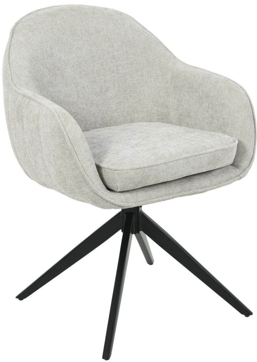 Eetkamerstoel Clarissa- Beige Stof- Draaibaar- zetelsenbedden Tafel en Stoel