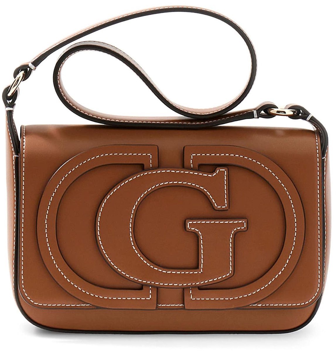 GUESS schoudertas Ruby Flap Shoulder Bag Caramel bruine