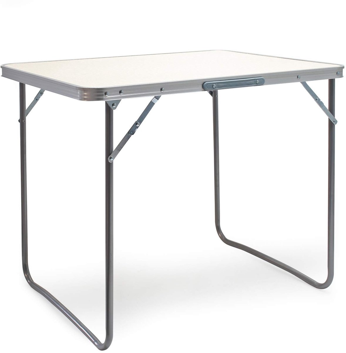 Allecto - Inklapbare picknicktafel - Kampeertafel - Compact en lichtgewicht - Wit - Multifunctioneel - Ideaal voor buitenactiviteiten - Geschikt v