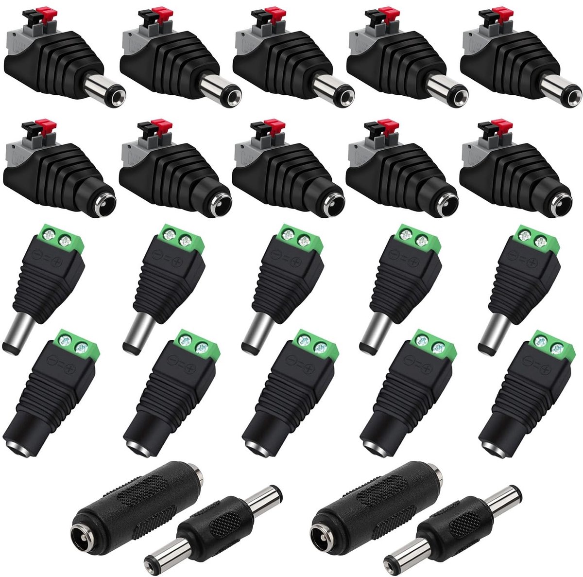 Store_7 - Drukknoppen Dc Power Adapters - 5 Paar 5,5 mm x 2,1 mm