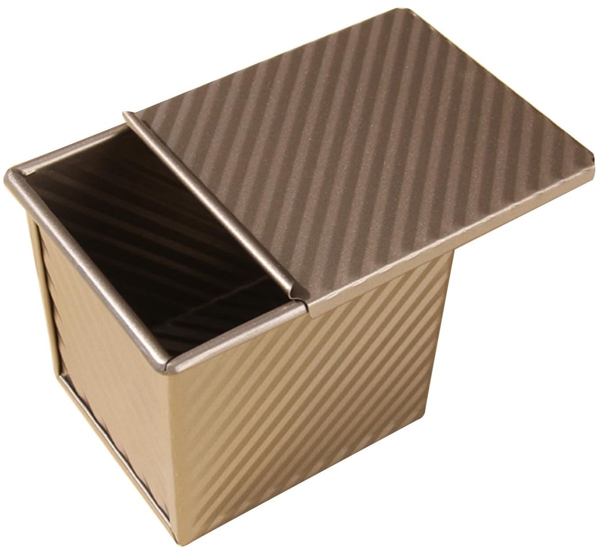 Dailygoody - Broodtrommel - Rechthoekige brooddoos - Handwas en ovenbestendig - Goudkleurig - Voor bakken - Compact formaat - Geschikt voor thuis