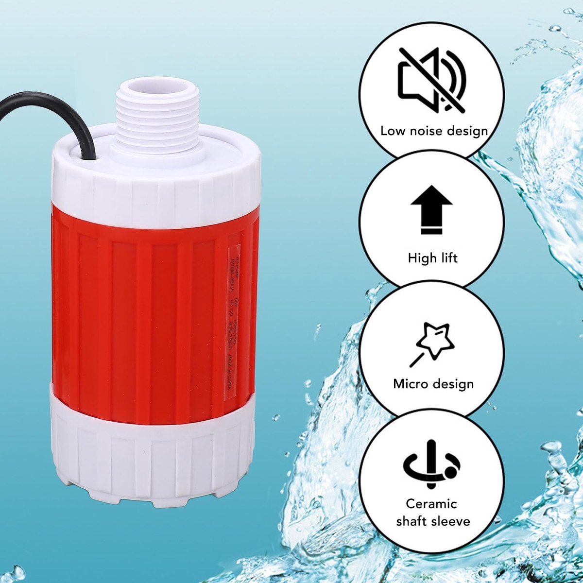 Dailygoody - Mini-dompelpomp - 700L/H Waterpomp - Ultrastille Fonteinpomp - Compacte Afmetingen - Perfect voor Aquaria en Vijvers – foto 6