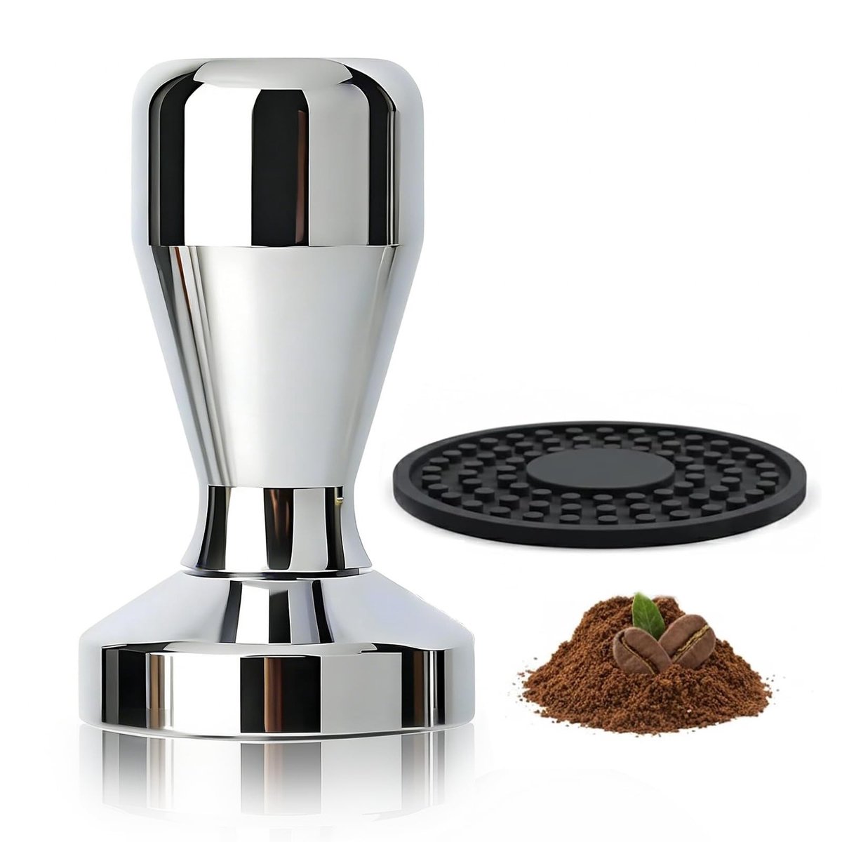 Dailygoody - Koffiestamper 51 mm - Essentieel barista-gereedschap - Roestvrij staal mat - Perfecte espresso - Compatibel met espressomachines - Profe