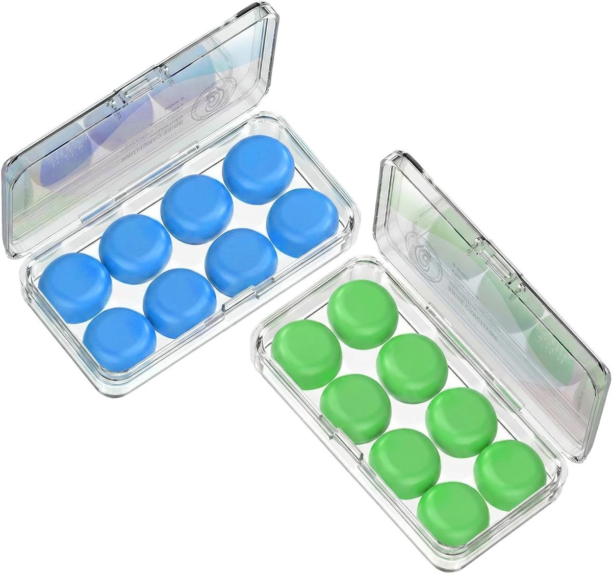 Comfortabele en ergonomische siliconen oordopjes, 16 stuks, waterdicht en geluidsarm, ideaal voor slapen, zwemmen en reizen