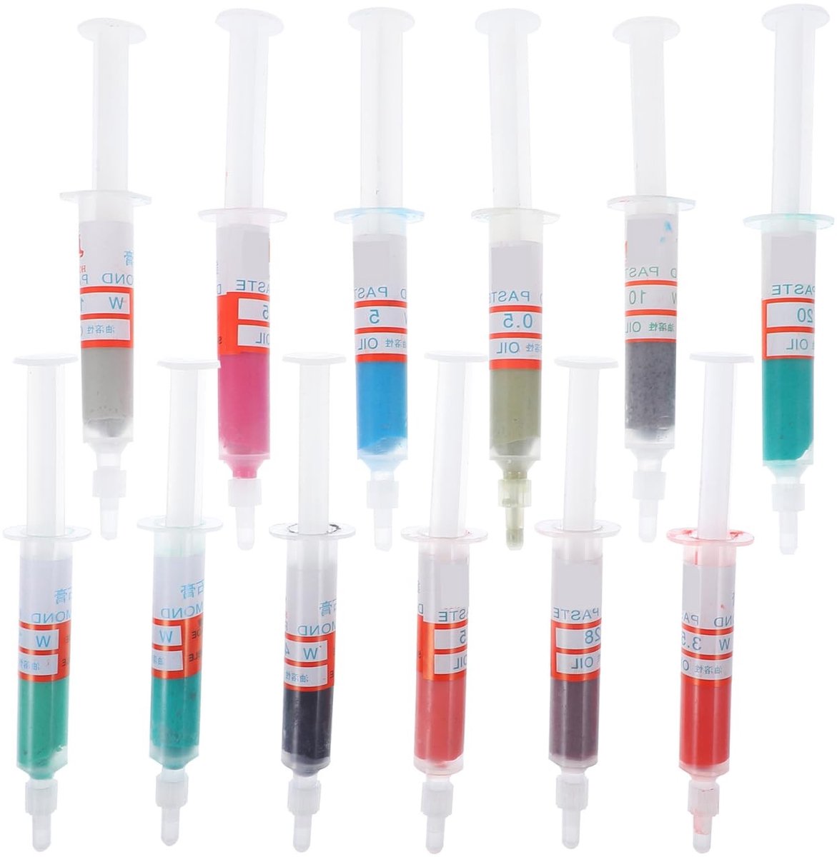 12 Stuks Diamant Polijstpasta voor Sieraden en Edelstenen - Glanspoeder voor Glas en Metaal Polijsten