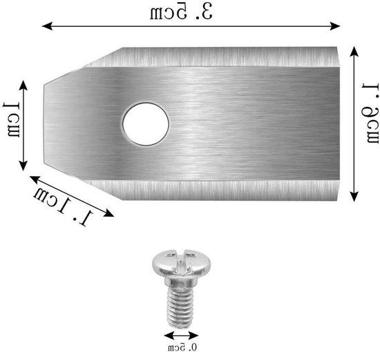 45 titanium messen voor robotmaaiers, geschikt voor Automower, Yardforce en Gardena, inclusief 45 schroeven, ideaal voor modellen zoals 105, 310, 315, 320, 420, 430x en r40i — afbeelding 4