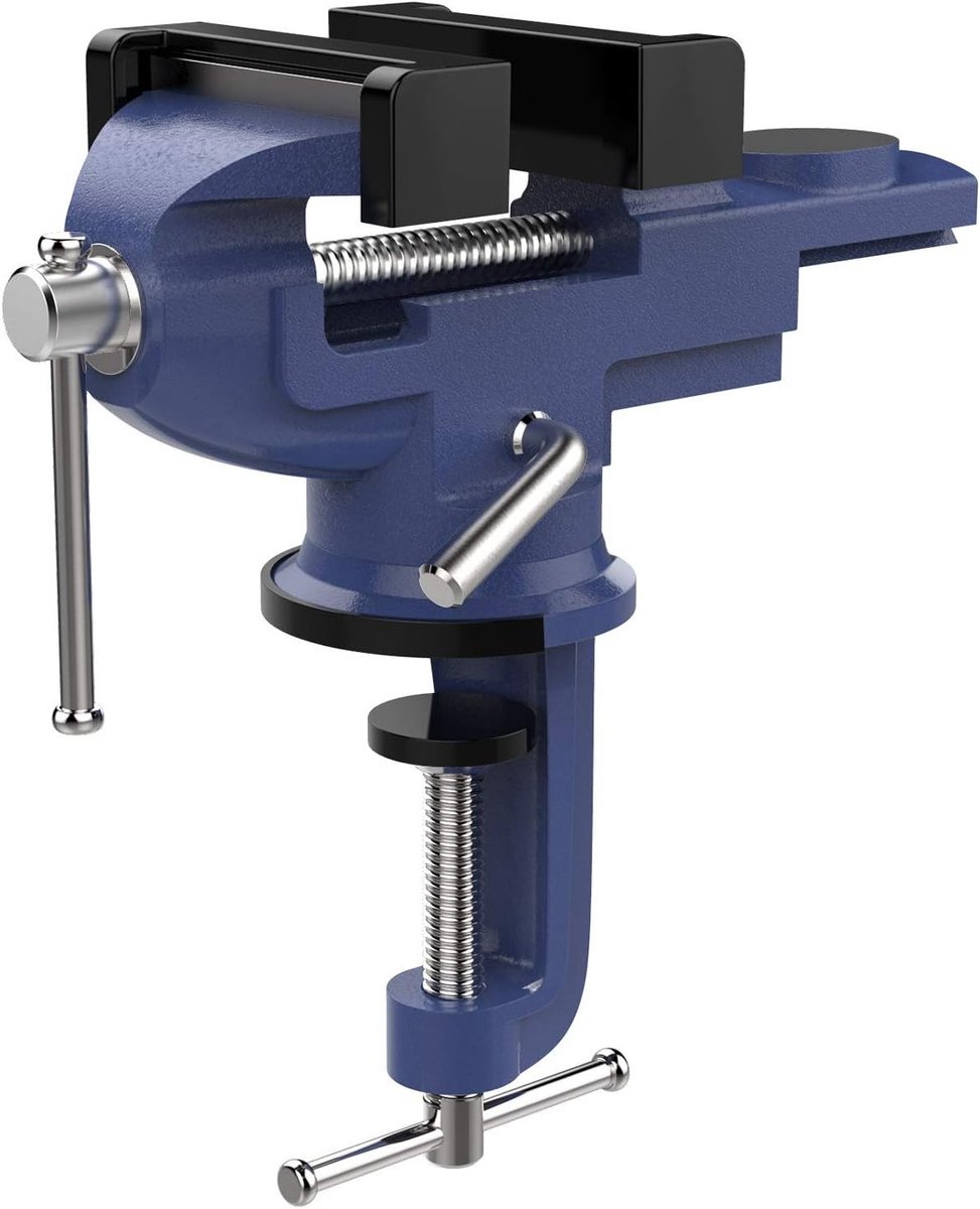 SnelShoppen - 3 Inch Taakvise met 360° Draaimogelijkheid, Universele Klem voor Thuisgebruik, Draagbare Werkbank Klem, Ideaal voor Houtbewerking, Metaa