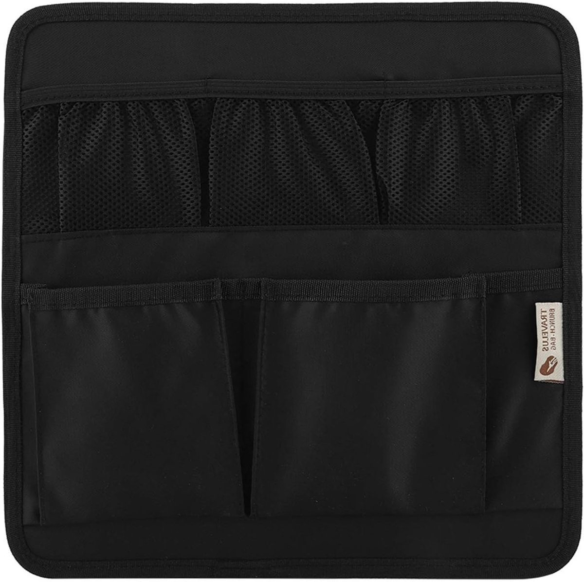 Rugzak Insert Opbergtas Draagbare Reizen Schouder Organizer Tas - Multi-item Afwerking Nylon Zwart
