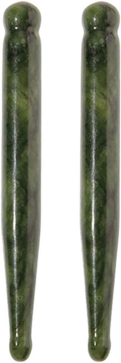 Set van 2 Jade Gua Sha Pennen van Natuurlijke Xiuyu Jade, Acupunctuur Pen voor Gezicht en Ogen, Massager voor Bloedcirculatie, Ontspanning en Verjonging