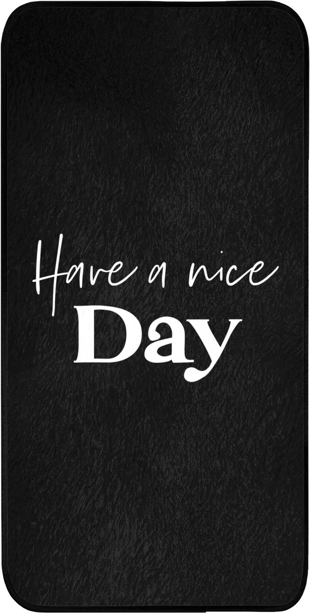 Badmat 60x120 cm - Antislip - Have a nice day - Quotes - Zwart - Spreuken - Badmatten voor badkamer - Badkamermat - Douchemat - Badkamer mat