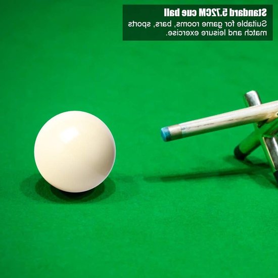 Witte biljartballen set van 2 stuks, 5.8 cm, ideaal voor pool en snooker training, recreatieve spellen en sportactiviteiten — afbeelding 5