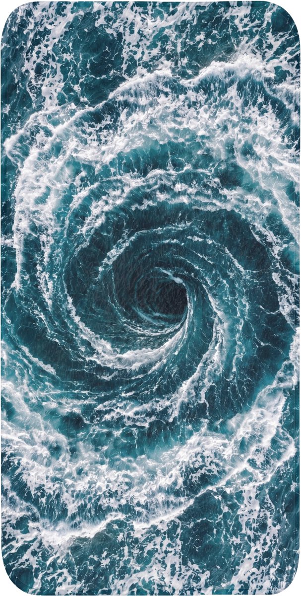 Badmat 60x120 cm - Antislip - Oceaan - Blauw - Draaikolk - Badmatten voor badkamer - Badkamermat - Douchemat - Badkamer mat