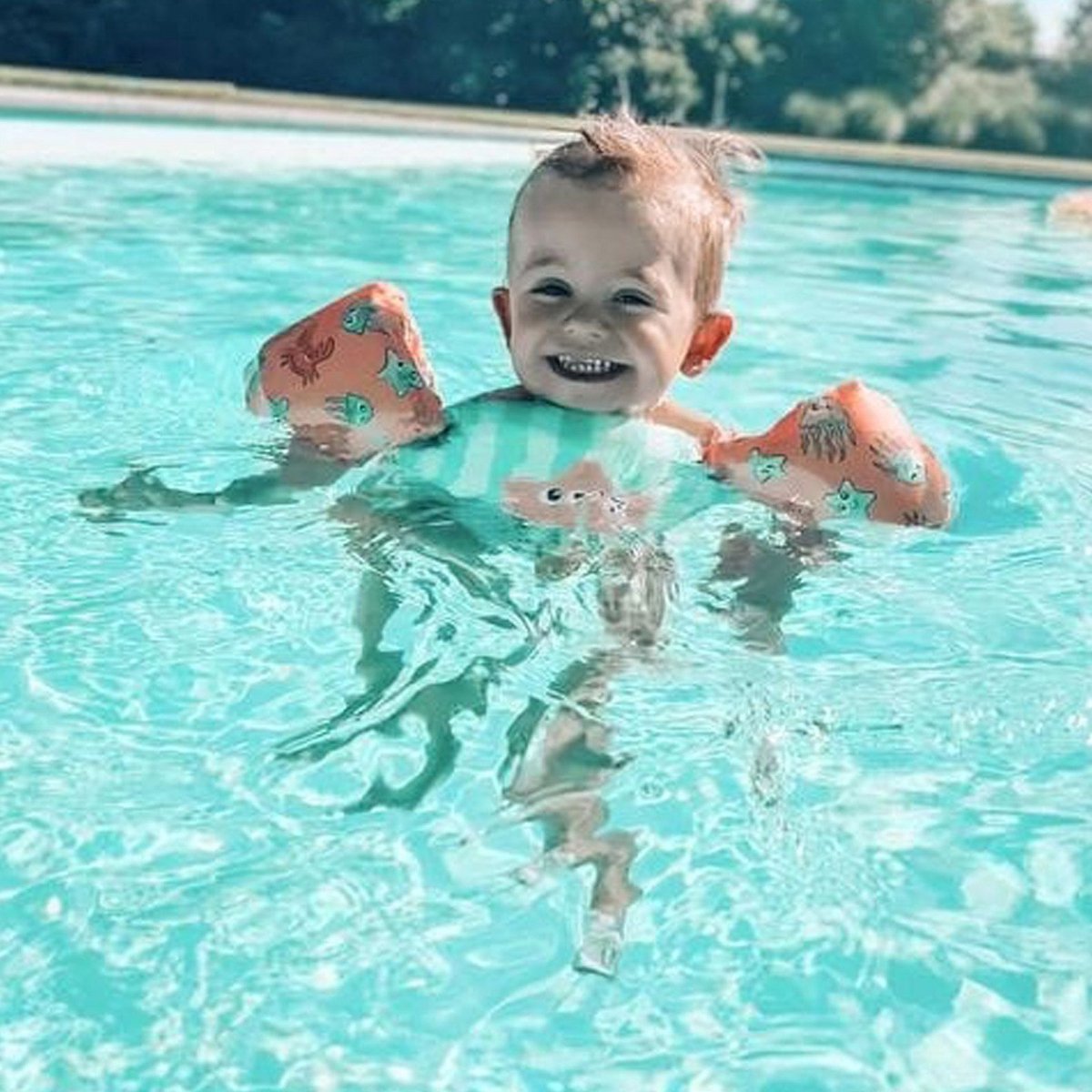 Swim Essentials Puddle Jumper - Groen/Roze - Animal Bands - 2/6 Jaar — afbeelding 8