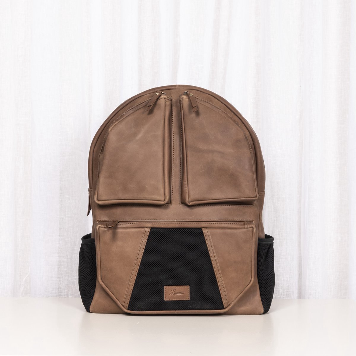 Laauw Dalessi Backpack Heren Rugtas Cognac - Bruin