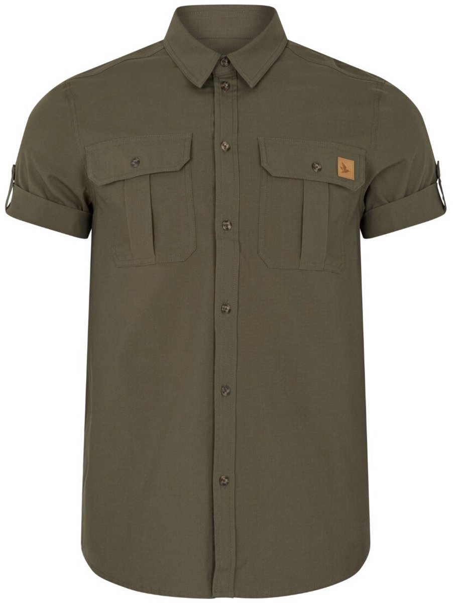 Seeland Selous Cargo Shirt Outdoor Shirt Jacht Shirt Scandinavisch Shirt Korte Mouw Shirt Cypress