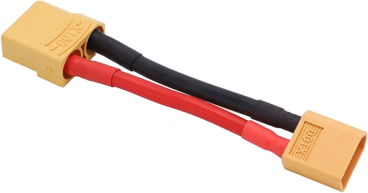 Kabeladapter XT60 naar XT90, 12AWG, voor batterij en ESC aansluiting in RC-auto, vliegtuig en schip modellen