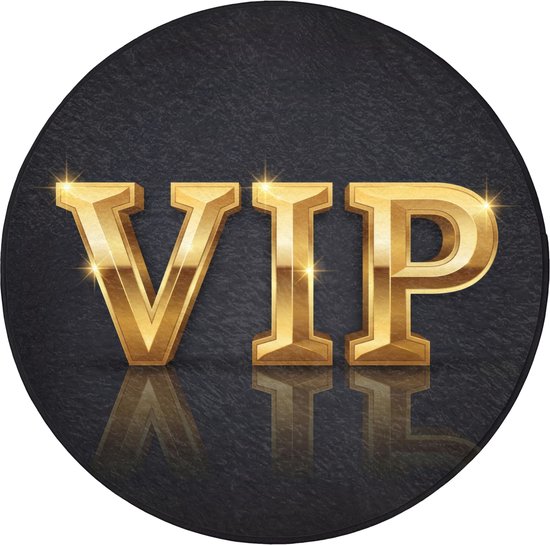 Badmat rond 70x70 cm - Antislip - VIP - Goud - Schittering - Badmatten voor badkamer - Badkamermat - Douchemat - Ronde badkamer mat