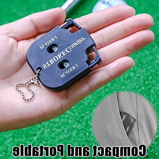 4-delige Golf Score Teller voor 2 Spelers - Draagbaar en Handig - Mini Slag Clicker voor Toernooien en Spellen — afbeelding 4