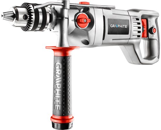 ELECTRISCHE KLOPBOORMACHINE 1050 W Aluminium body TANDKRANS 16 mm BOORKOP - GRAPHITE