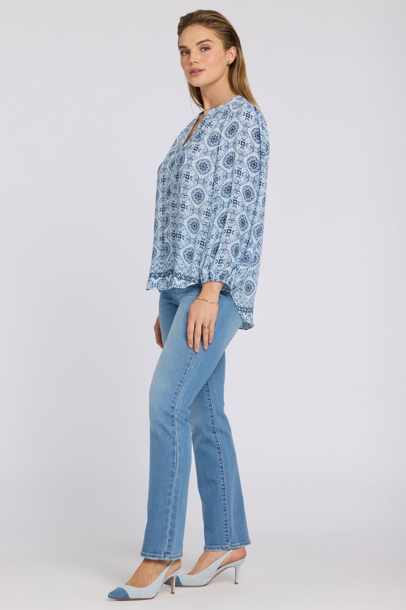 Puff Sleeve Popover Blouse