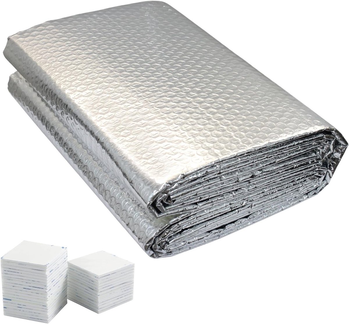 Isolatieplaat voor Daken 3m x 60cm - Thermische Barrière en Reflecterende Folie voor Radiatoren, Wanden en Schuren - Energiebesparende Warmtebehoud met 3mm Reflecterende Bubbelfolie